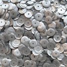 8mm Cup Sequins Silver Matte Silk Frost. Made in USA