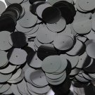 20mm Sequins Center Hole Black Opaque. Made in USA