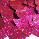 Fuschia Pink Glitter Sparkle Sequins Long Diamond 1.75 inch Couture Paillettes