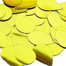 Yellow Metallic Shiny Sequins Teardrop 1.5 inch Large Couture Paillettes