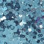 4mm Flat SEQUIN PAILLETTES Loose ~ Light Sky Blue Metallic ~ Made in USA.