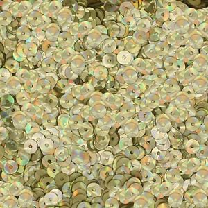 5mm Flat SEQUIN PAILLETTES ~ Gold PRISM MULTI Reflective METALLIC ~Made in USA