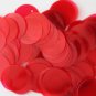 20mm ROUND SEQUIN PAILLETTE ~  RED NEON Fluorescent See-thru ~  Made in USA