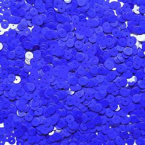 6mm Flat Loose Sequin Paillette Royal Blue Opaque Glossy Made in USA