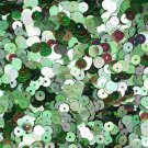 5mm Flat SEQUIN PAILLETTES ~ Green Iris Rainbow Metallic ~ Made in USA