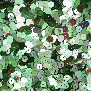 5mm Flat SEQUIN PAILLETTES ~ Green Iris Rainbow Metallic ~ Made in USA