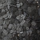 6mm Flat SEQUIN PAILLETTES ~ BLACK Matte SILK FROST ~ Round Disc ~ Made in USA
