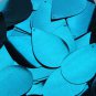 Deep Turquoise Blue Shiny Metallic Sequin Teardrop 1.5" Large Couture Paillettes