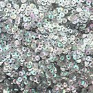 3mm Flat SEQUIN PAILLETTES Loose ~  SILVER PRISM MULTI Reflective METALLIC ~ USA