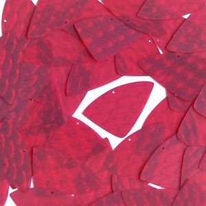 3D Red Sequin Fishscale Fin 1.5 inch Dimensional Reflector Paillettes