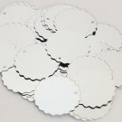 Silver Metallic Round Ruffle Edge 30mm Couture Sequin Paillettes Made in USA