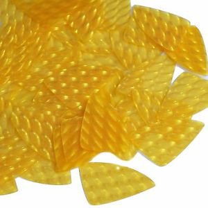 3D Yellow Sequin Fishscale Fin 1.5 inch Dimensional Reflector Paillettes