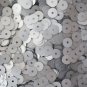 6mm Flat SEQUIN PAILLETTES ~ SILVER Matte SILK FROST ~ Round Disc ~ Made in USA