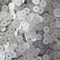 6mm Flat SEQUIN PAILLETTES ~ SILVER Matte SILK FROST ~ Round Disc ~ Made in USA