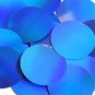 Blue Lazersheen Reflective Sequins Round 2" Large Couture Paillettes