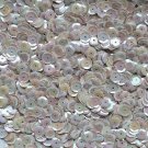 8mm Cup Sequins Facet Paillette  Beige Dk Ivory Opaque Iris Rainbow  Made in USA