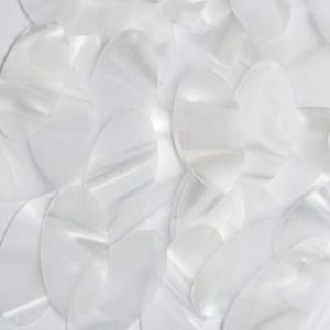 Sequin Oval 1.5 inch Raw Silk Crystal Illusion. Large Paillettes. Made in USA.