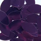 Navette Leaf Deep Purple Metallic Sequins 1.5 inch Couture Paillette Made in USA