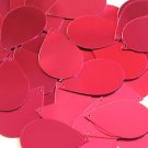 Fuchsia Pink Metallic Sequins Teardrop 1.5 inch Large Couture Paillettes
