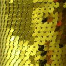 SEQUIN STRING TRIM ~ YELLOW METALLIC ~ 6mm FLAT strung by the yard  Made in USA