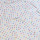 Square Diamond Sequin 1.5" Multicolor Polka Dot on White Opaque