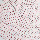 Fishscale Fin Sequin 1.5" Red Polka Dot on White Opaque
