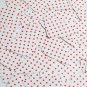 Fishscale Fin Sequin 1.5" Red Polka Dot on White Opaque