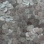 10mm Flat SEQUIN Loose PAILLETTE ~ Premium GRAY Lizard SNAKESKIN texture effect