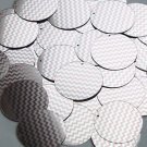 Round Sequin 30mm Pink Silver Chevron Zig Zag Pattern Metallic
