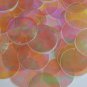 Coral Orange Crystal Iris Iridescent Sequins Round 1.5" Large Couture Paillettes