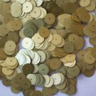 10mm Flat SEQUIN PAILLETTES ~ GOLD MATTE Silk Frost ~ Round Disc ~ Made in USA.