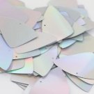 Silver Lazersheen Fishscale Fin 1.5" Couture Sequin Paillettes. Made in USA