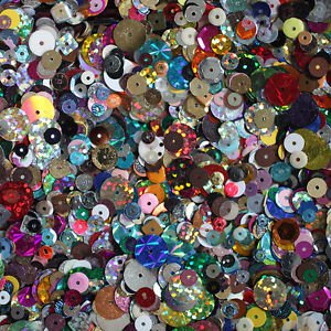 SEQUIN MIX ~ Hologram Metallic Rainbow Opaque Velvet ~ 1,000 pcs ~  Made in USA