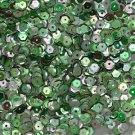5mm Cup SEQUIN FACET Loose PAILLETTES ~ Green Iris Rainbow Metallic ~Made in USA