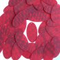 3D Red Oval Sequin 1.5 inch Dimensional Reflector Paillettes. Made in USA.