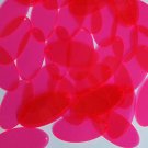 Pink Fluorescent Transparent Sequins Oval 1.5 inch Large Couture Paillettes