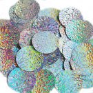 Silver Lazersheen Mosaic Sequin Round 1.5 inch Large Couture Paillettes