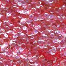 8mm Cup Sequins Facet Paillette ~ Coral Rose Crystal Iris Rainbow ~ Made in USA
