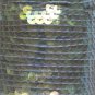 Old Gray Crystal Rainbow Sequin Trim 6mm 1/4" wide stitched strung by yard 15'