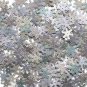 Snowflake Sequin Silver Shiny Iris Rainbow Iridescent 15mm (5/8") Twinkle Flake
