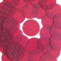 3D Red Sequin Round 30mm Dimensional Reflector Paillettes. Made in USA.