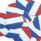 Round Sequin 1.5" French Flag France Red White Blue Opaque