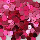 8mm Flat SEQUIN PAILLETTES ~ FLUORESCENT HOT PINK Metallic ~ Made in USA.