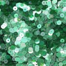 5mm Flat SEQUIN PAILLETTES ~ Rich GREEN Rainbow Iris Crystal Iridescent~Made USA