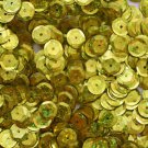 8mm Cup SEQUIN FACET PAILLETTE~ YELLOW Laser Hologram Metallic ~ Made in USA