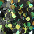 8mm Flat SEQUIN PAILLETTE ~ GREEN Jungle Premium Rainbow Metallic ~ Made in USA