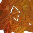 Orange Sequin Diamond 1.75 inch City Lights Reflective Couture Lge Paillettes