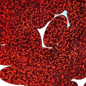 Red Sequin Oval Glitter Hologram Reflective 1.5 inch Large Couture Paillettes