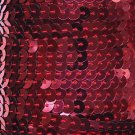 Burgundy Wine Red Sequin Trim 6mm 1/4" wide stitched, strung by the yard 15'