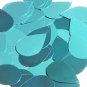 Teal Blue Green Metallic Sequins Teardrop 1.5 inch Large Couture Paillettes